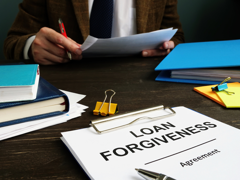Loan Forgiveness Document On Table