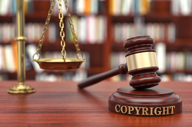 Gavel Highlighting Copyright Law